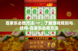 百家乐必胜方法-一、了解游戏规则与结构-百家乐必胜方法