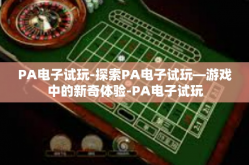 PA电子试玩-探索PA电子试玩—游戏中的新奇体验-PA电子试玩