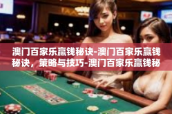 澳门百家乐赢钱秘诀-澳门百家乐赢钱秘诀，策略与技巧-澳门百家乐赢钱秘诀