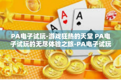PA电子试玩-游戏狂热的天堂 PA电子试玩的无尽体验之旅-PA电子试玩