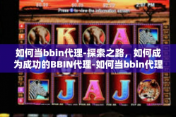 如何当bbin代理-探索之路，如何成为成功的BBIN代理-如何当bbin代理