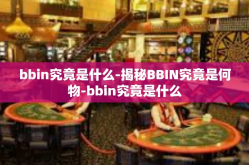 bbin究竟是什么-揭秘BBIN究竟是何物-bbin究竟是什么