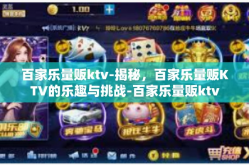 百家乐量贩ktv-揭秘，百家乐量贩KTV的乐趣与挑战-百家乐量贩ktv