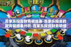 百家乐投资财务明细表-百家乐投资的财务明细表分析-百家乐投资财务明细表