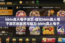 bbin真人电子游艺-探究bbin真人电子游艺的世界与魅力-bbin真人电子游艺