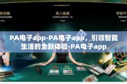 PA电子app-PA电子app，引领智能生活的全新体验-PA电子app