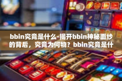 bbin究竟是什么-揭开bbin神秘面纱的背后，究竟为何物？bbin究竟是什么