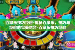 百家乐技巧经验-揭秘百家乐，技巧与经验的完美结合-百家乐技巧经验
