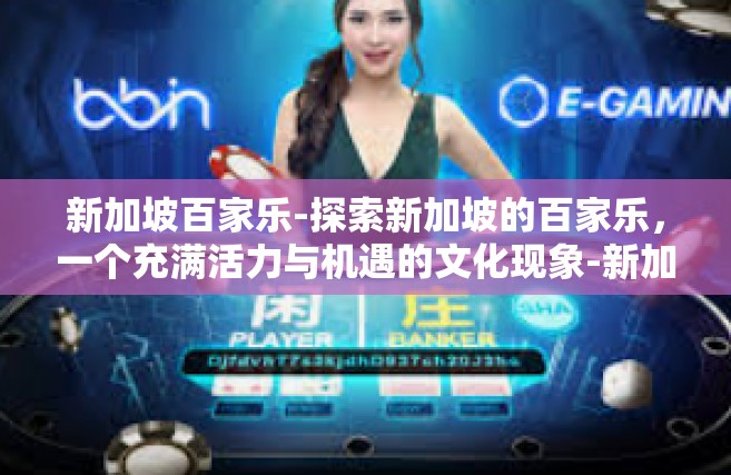 新加坡百家乐-探索新加坡的百家乐，一个充满活力与机遇的文化现象-新加坡百家乐