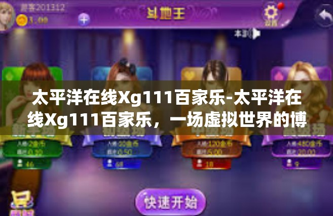 太平洋在线Xg111百家乐-太平洋在线Xg111百家乐，一场虚拟世界的博弈之旅-太平洋在线Xg111百家乐
